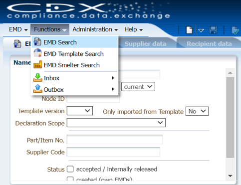 CDX Compliance Data Exchange - SYMBOLS AND FUNCTIONS IN CDX